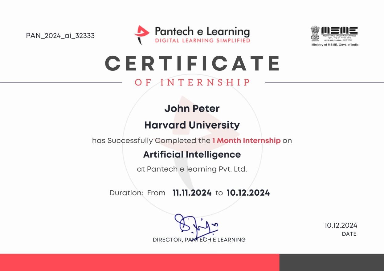 Certificate Sample