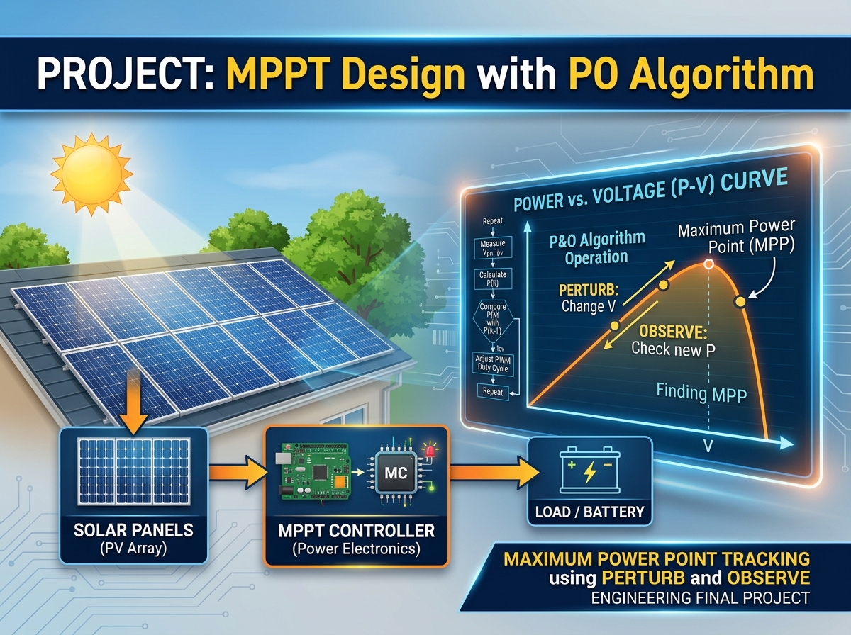 MPPT Design with PO Algorithm