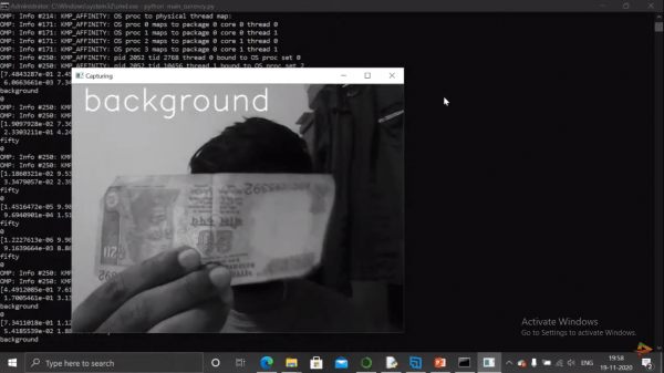 Currency Detection using Machine Learning Opencv and Python 3