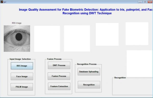 Fake Biometric Detection using DWT Technique with Secret Key Analysis Matlab 1