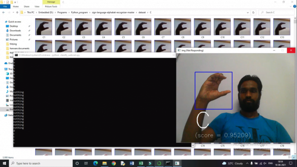 Gesture Recognition using CNN Opencv and Python 4