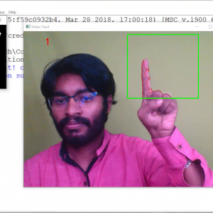 Hand Gesture Recognition using Machine Learning Opencv and Python
