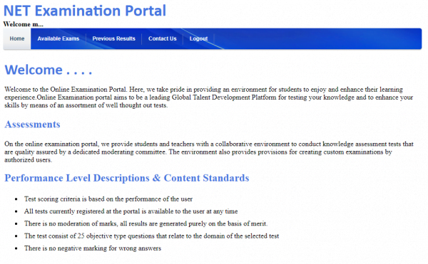 Online Examination Portal