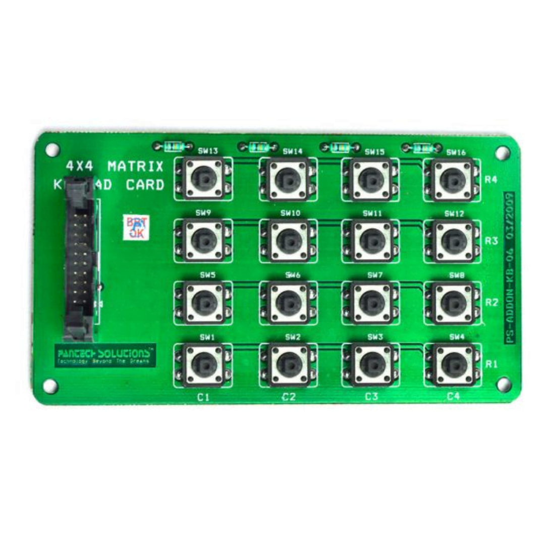 4×4 Matrix Keypad Interface Card